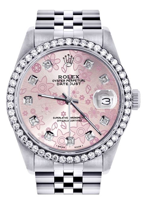 rolex floral dial with diamonds